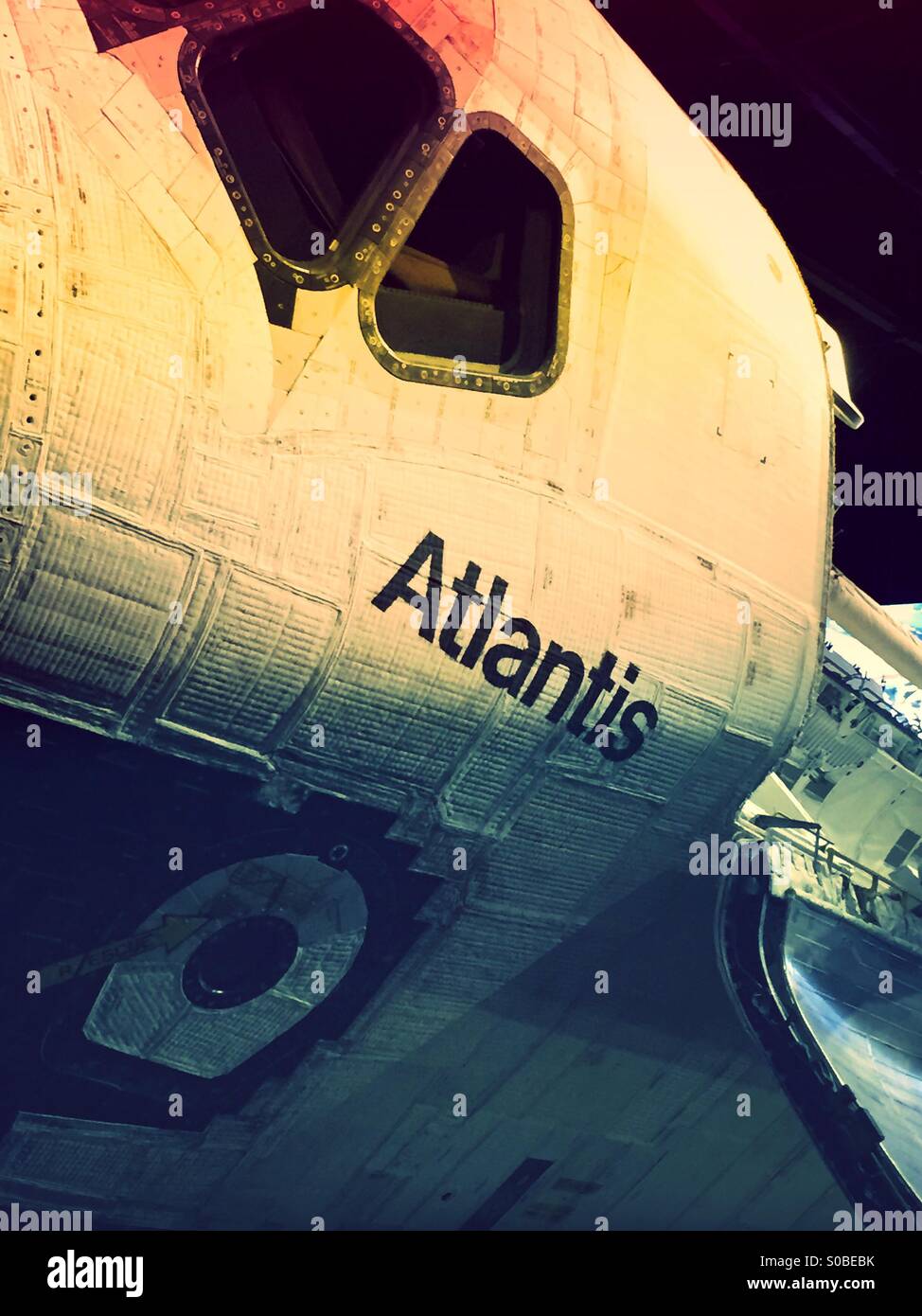 Atlantis Space Shuttle at Kennedy Space Center, Cape Canaveral, Florida - Smartphone Captured Stock Image