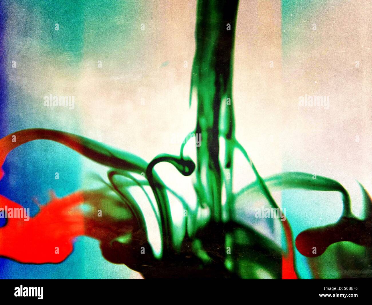Movement of dye in water - Smartphone Captured Stock Image Movement of dye in water - Smartphone Captured Stock Image