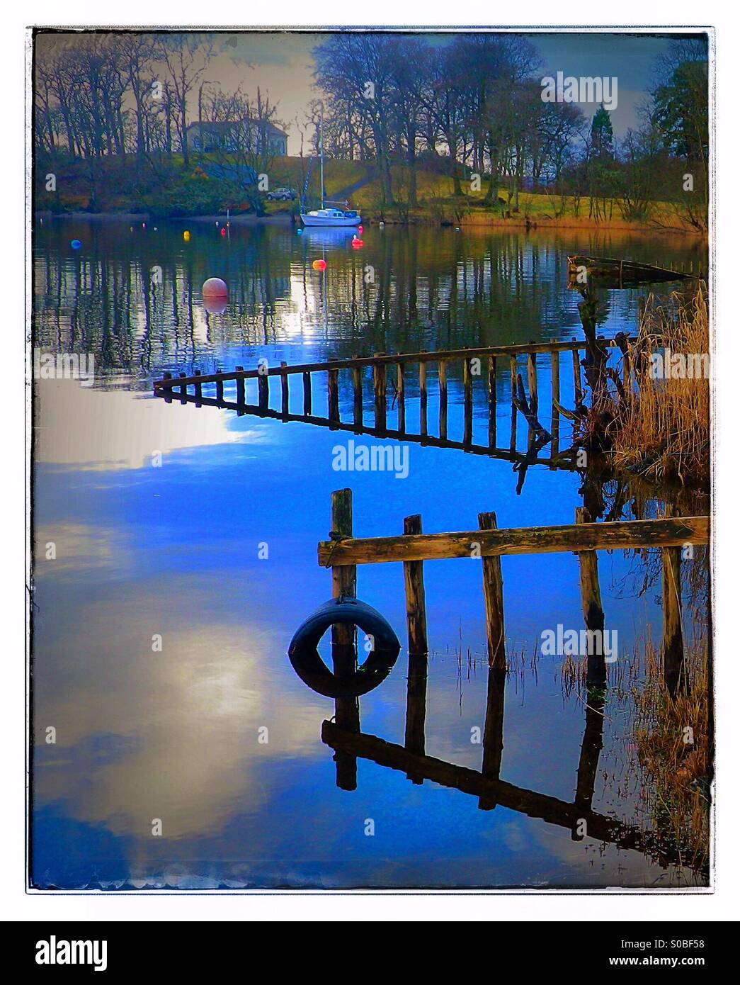 Peaceful bay to drop anchor Stock Photo Alamy