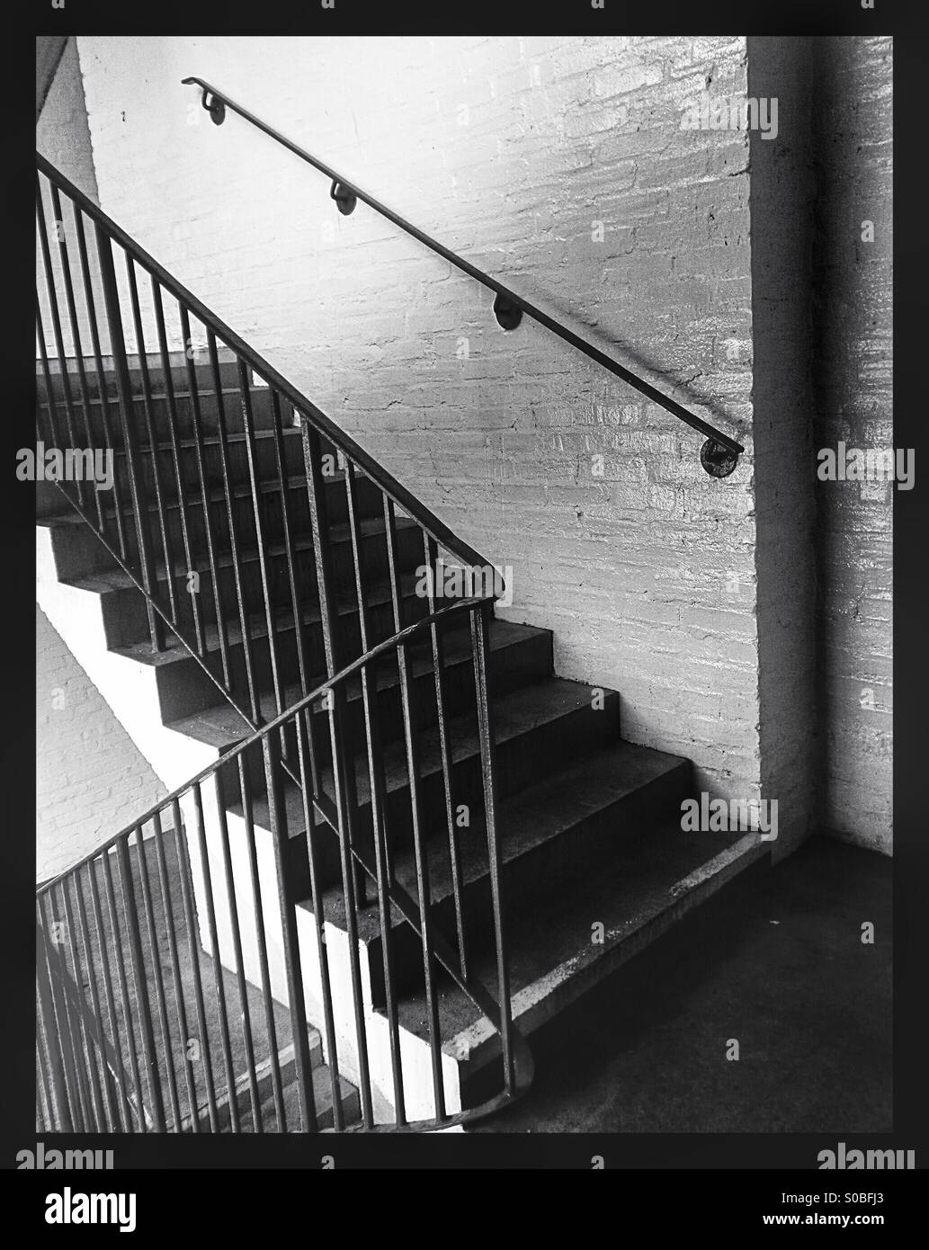Black and white stairway Stock Photo Alamy