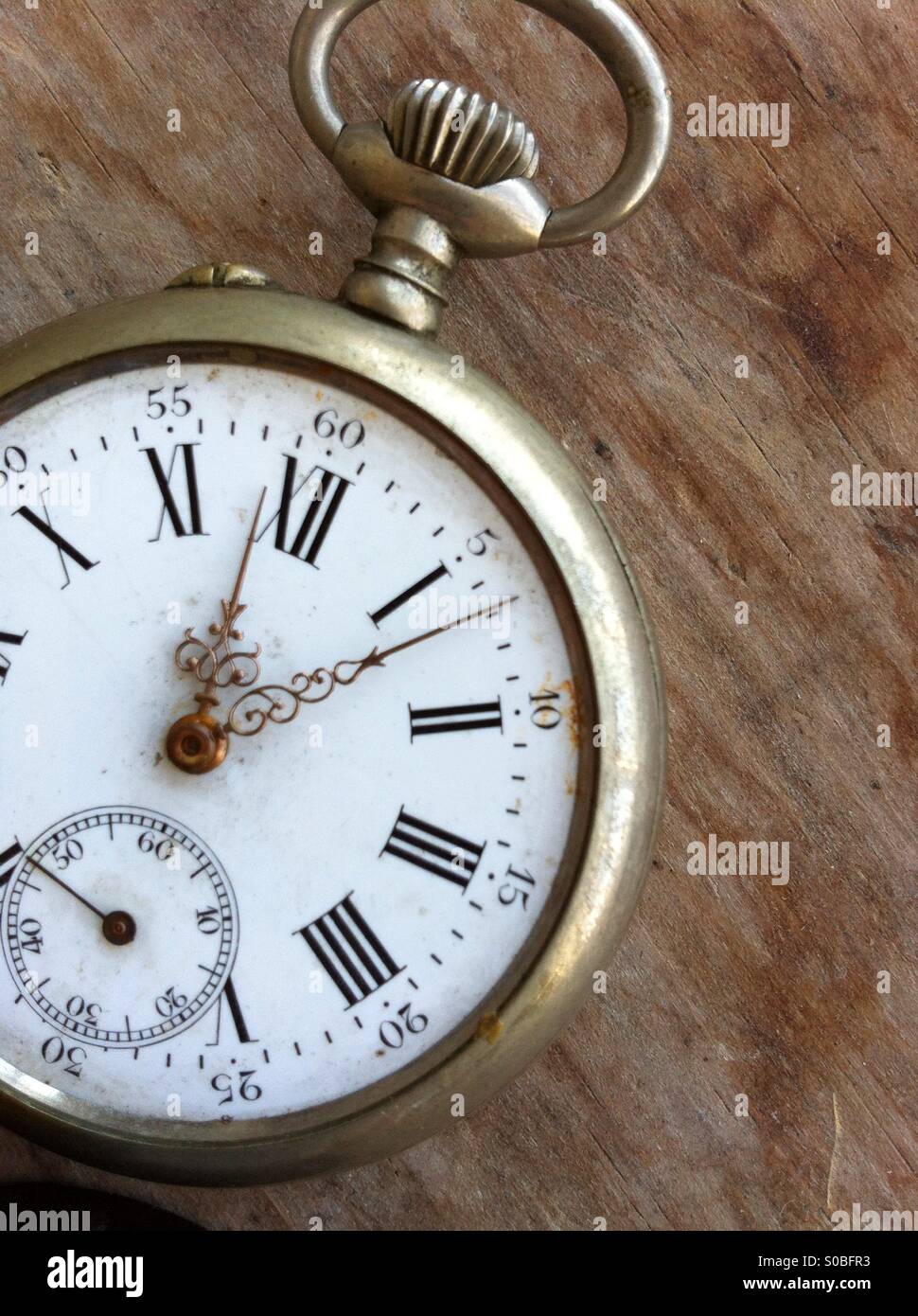 Vintage Antique Retro pocket watch - Smartphone Captured Stock Image