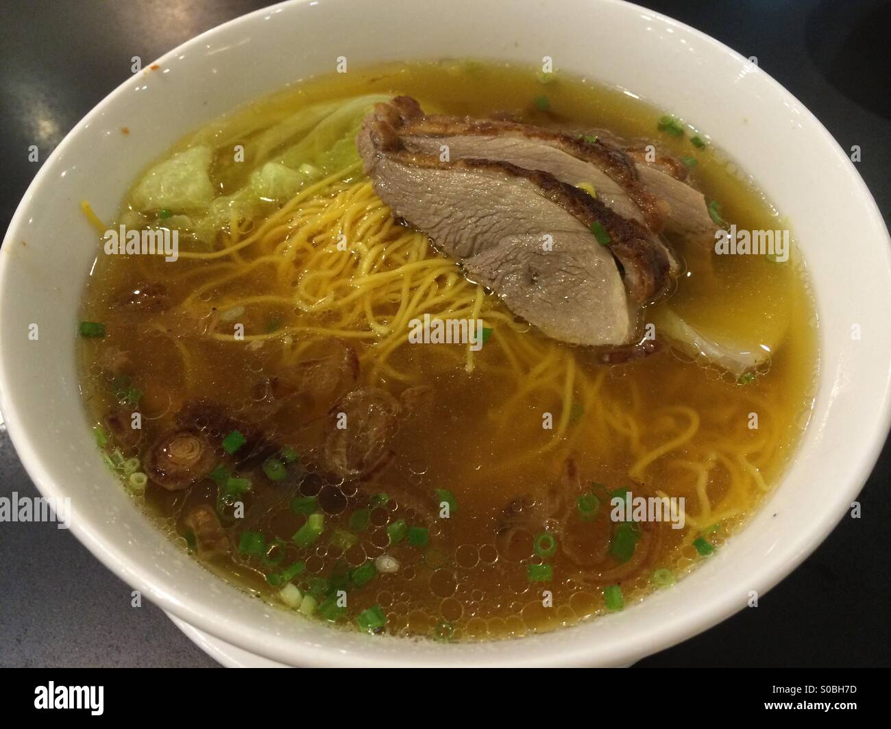 Roast Duck Noodle Soup Stock Photo Alamy