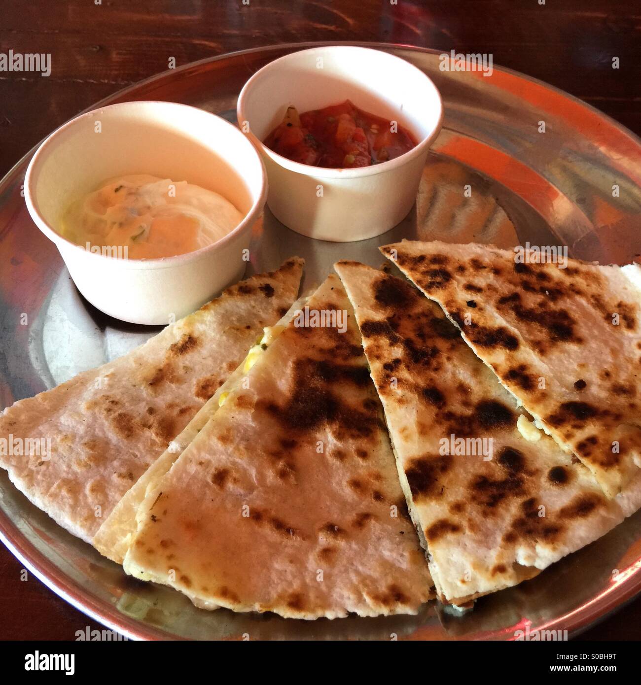 Jalapeño and Cheese Quesadilla Stock Photo Alamy