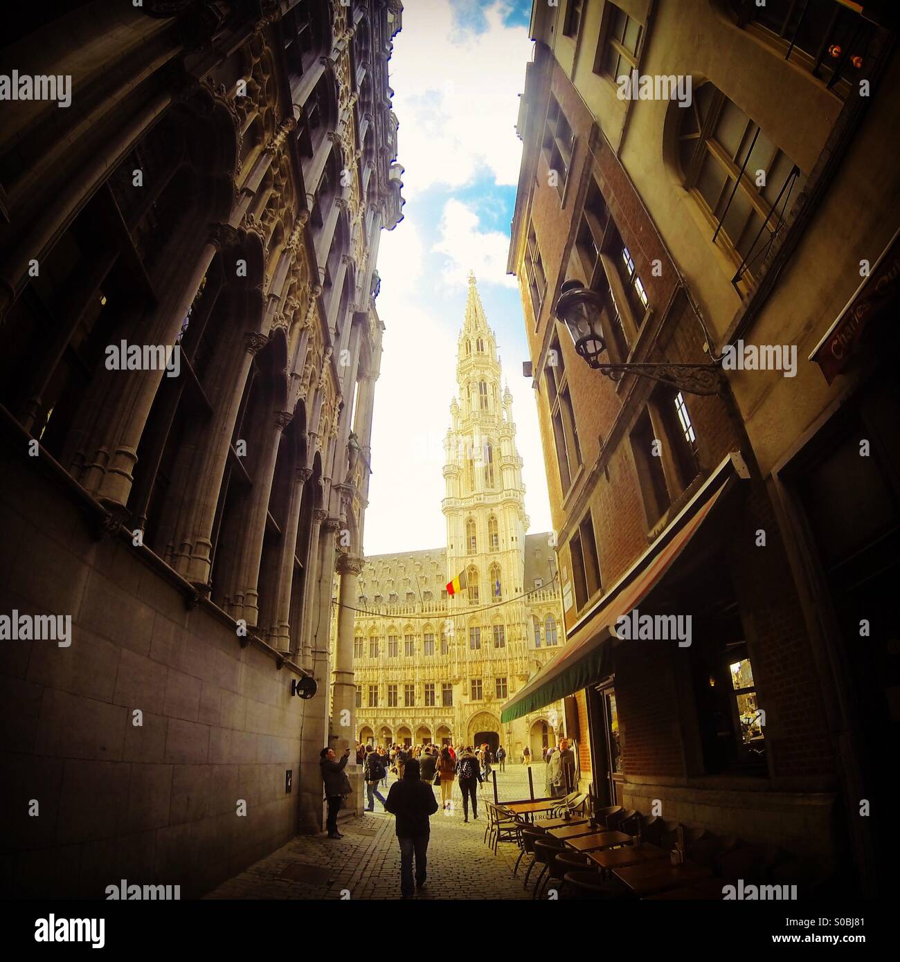 Brussels city hall - Smartphone Captured Stock Image