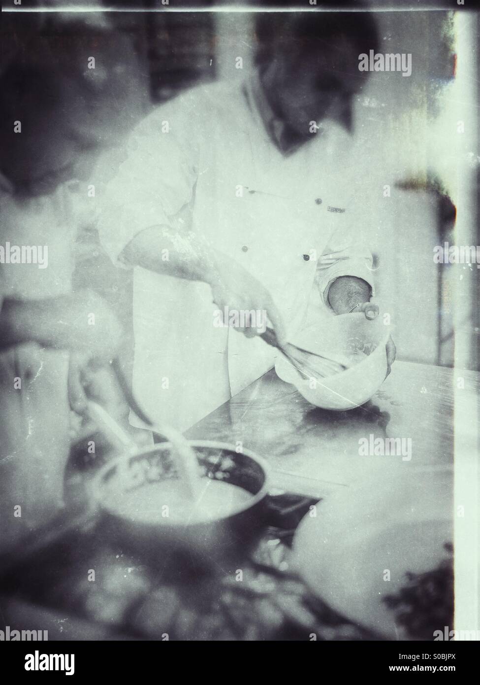 Two chefs cooking - Smartphone Captured Stock Image