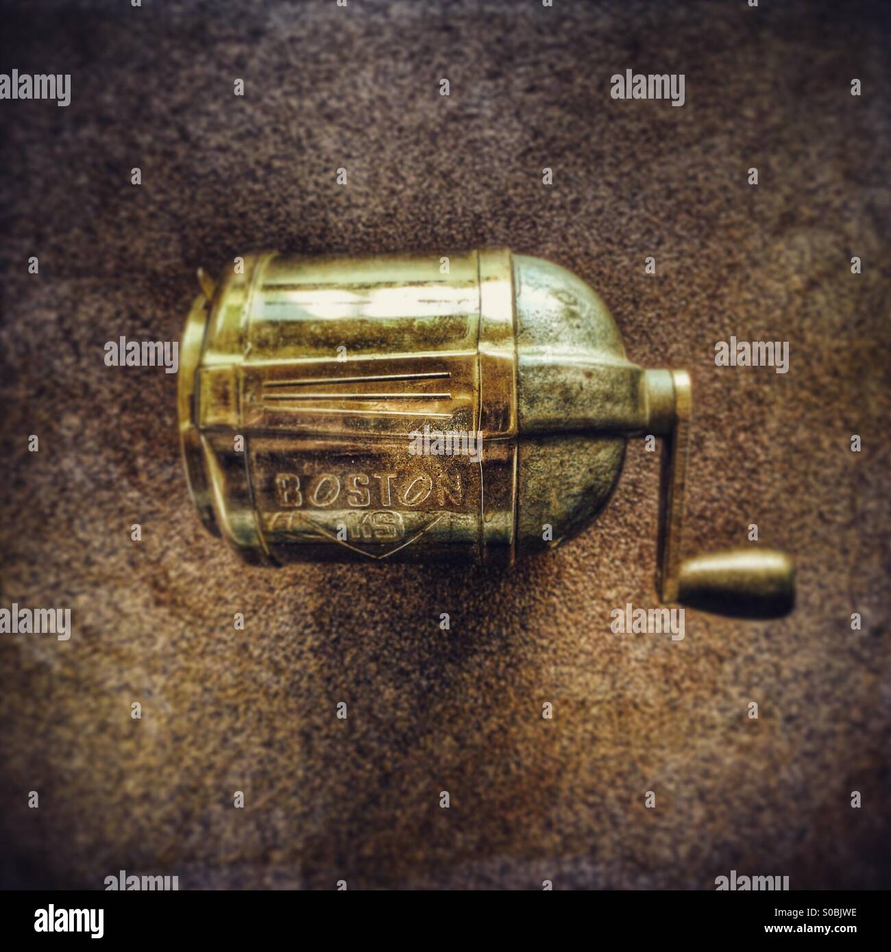 Pencil sharpener from above - Smartphone Captured Stock Image