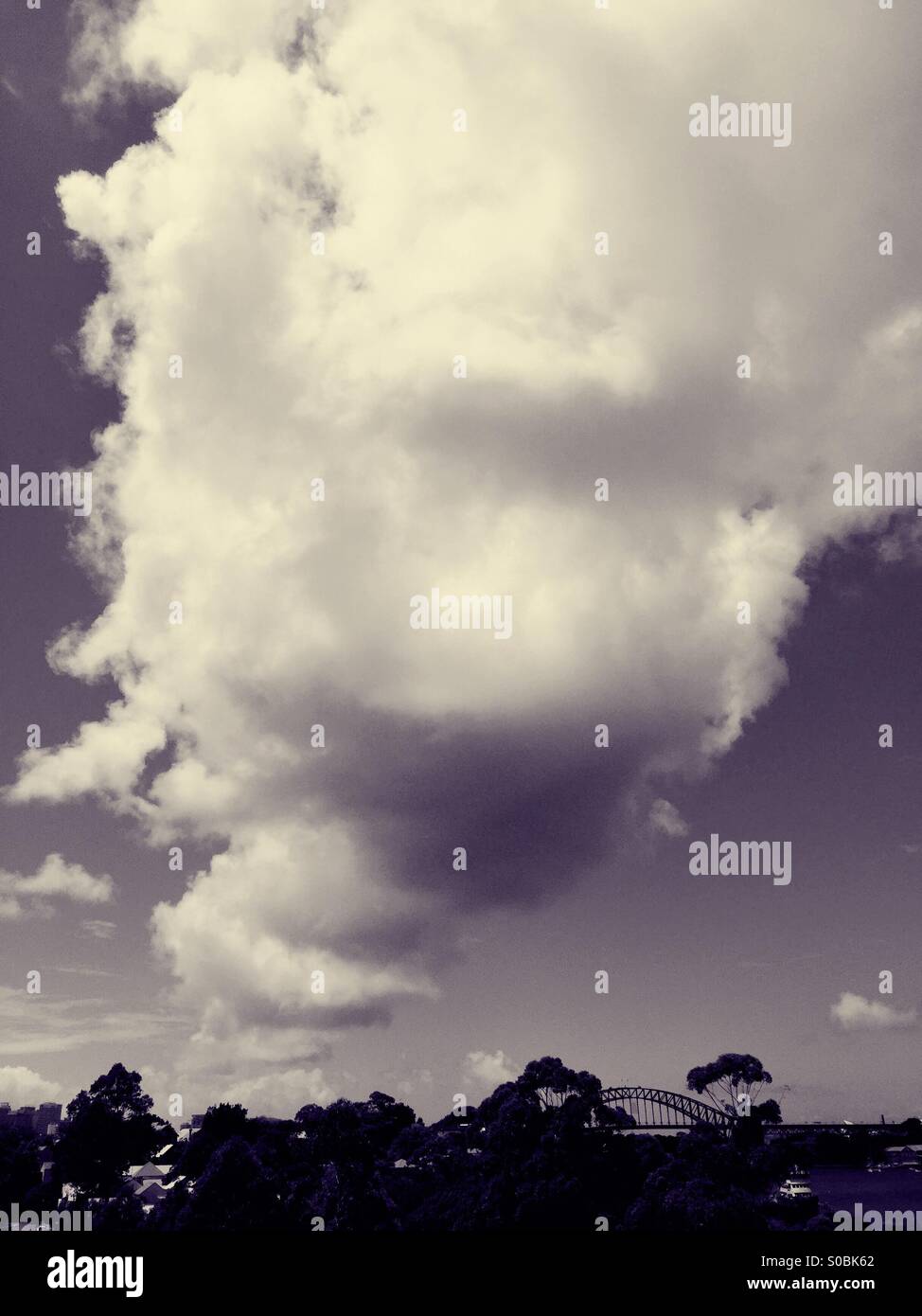 A huge cloud over Sydney Stock Photo
