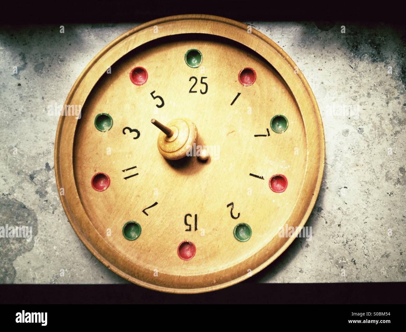 Retro spinning top game Stock Photo Alamy