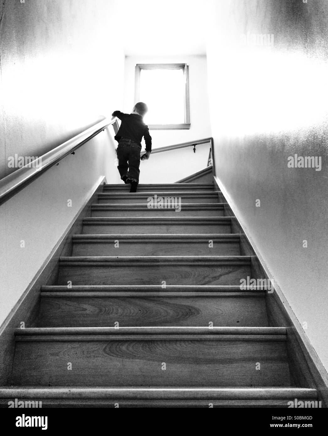 Bright yellow stairs Black and White Stock Photos & Images - Alamy