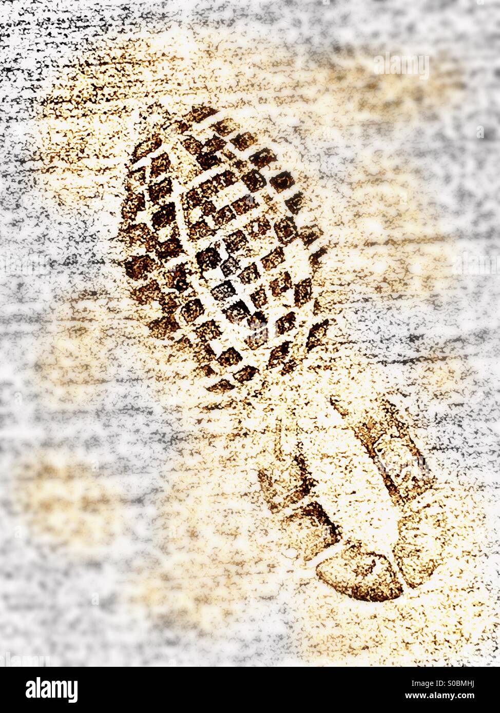 Shoe print - Smartphone Captured Stock Image