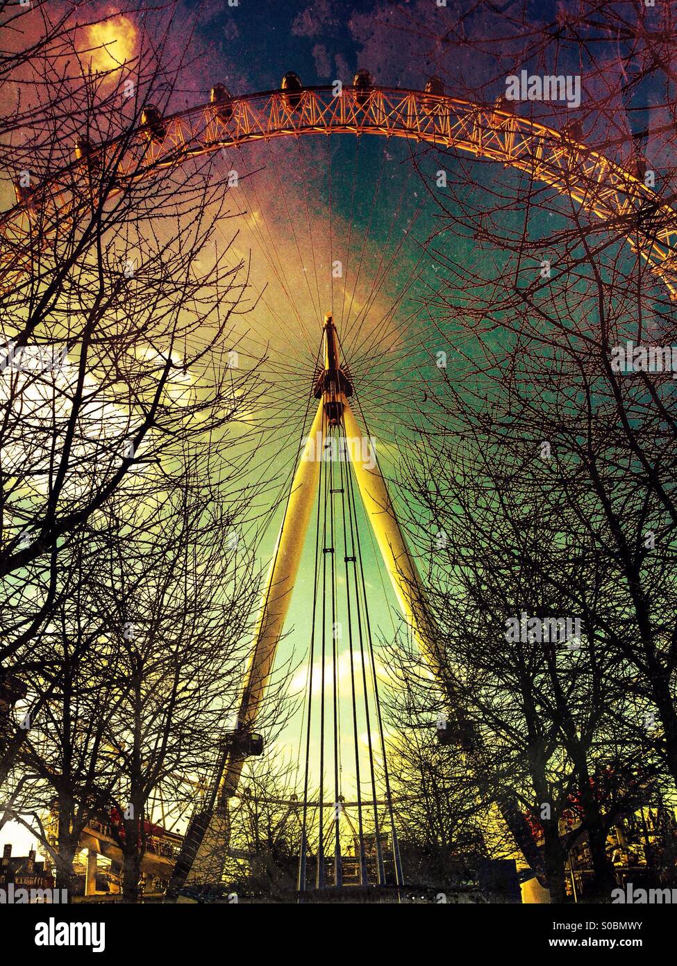 The London Eye - Smartphone Captured Stock Image