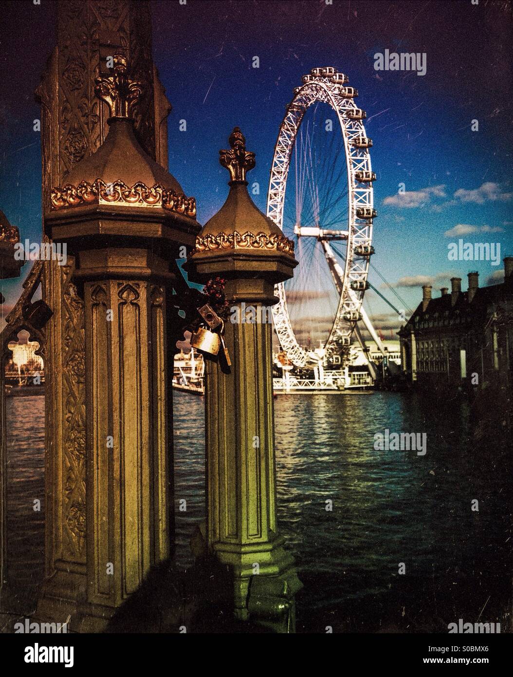 The London Eye from Westminster Bridge - Smartphone Captured Stock Image