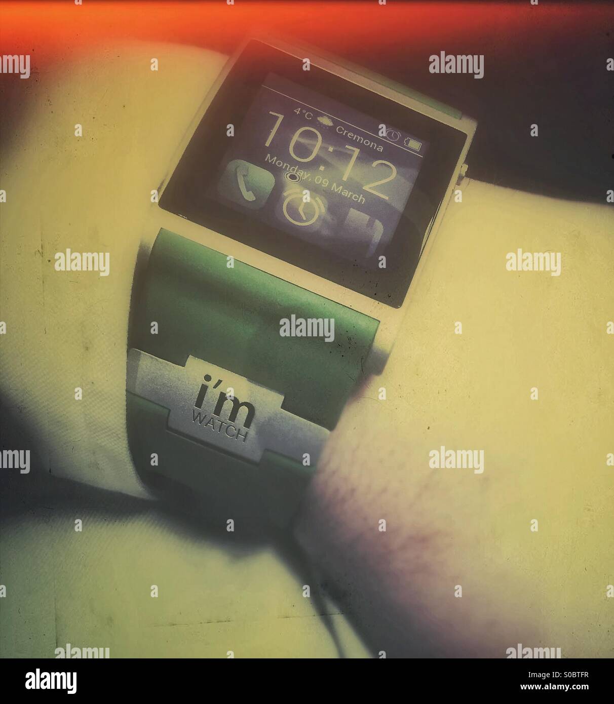 Smartwatch - Smartphone Captured Stock Image