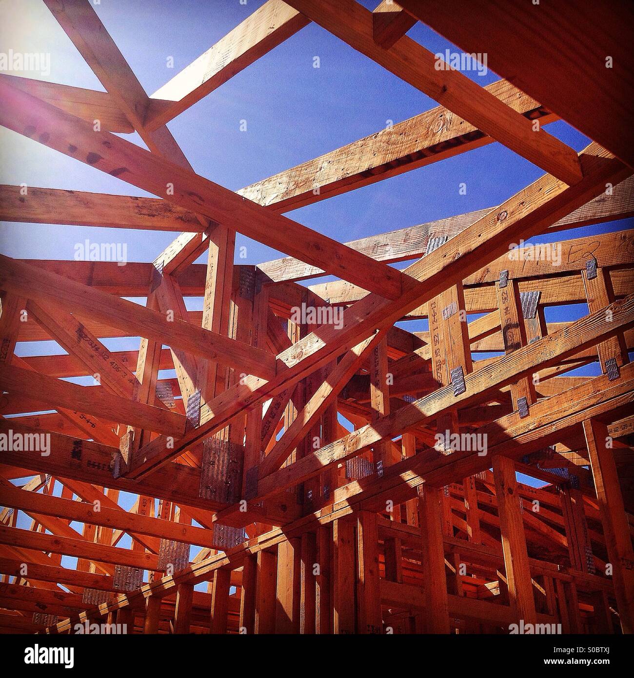 House Wood Frame Construction Stock Photo Alamy