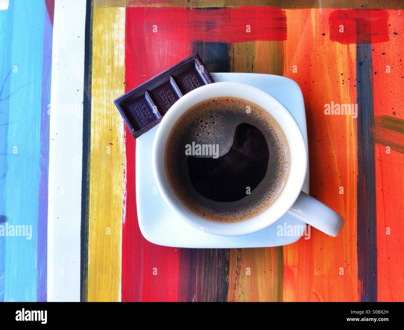 Coffee and chocolate Stock Photo