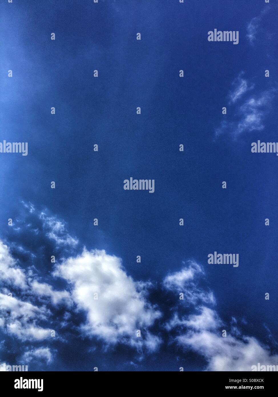 Blue sky with some clouds - Smartphone Captured Stock Image