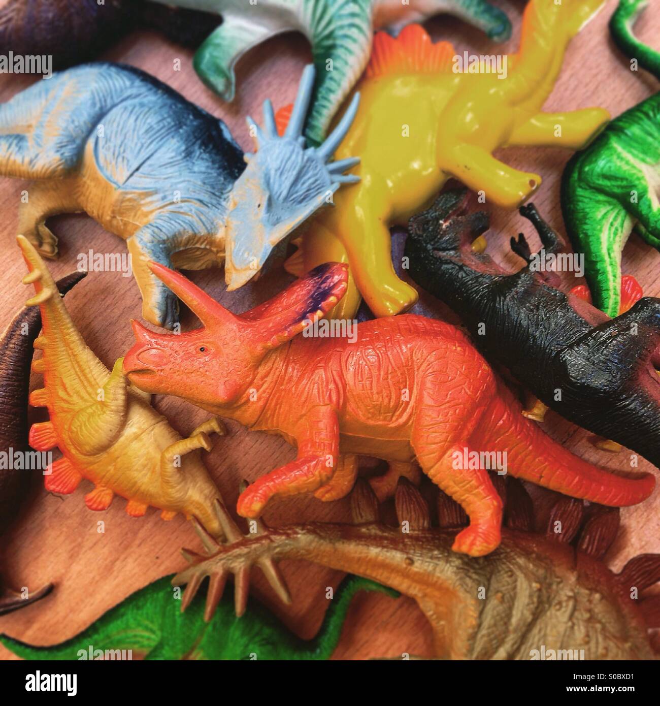Toy Dinosaurs Stock Photo