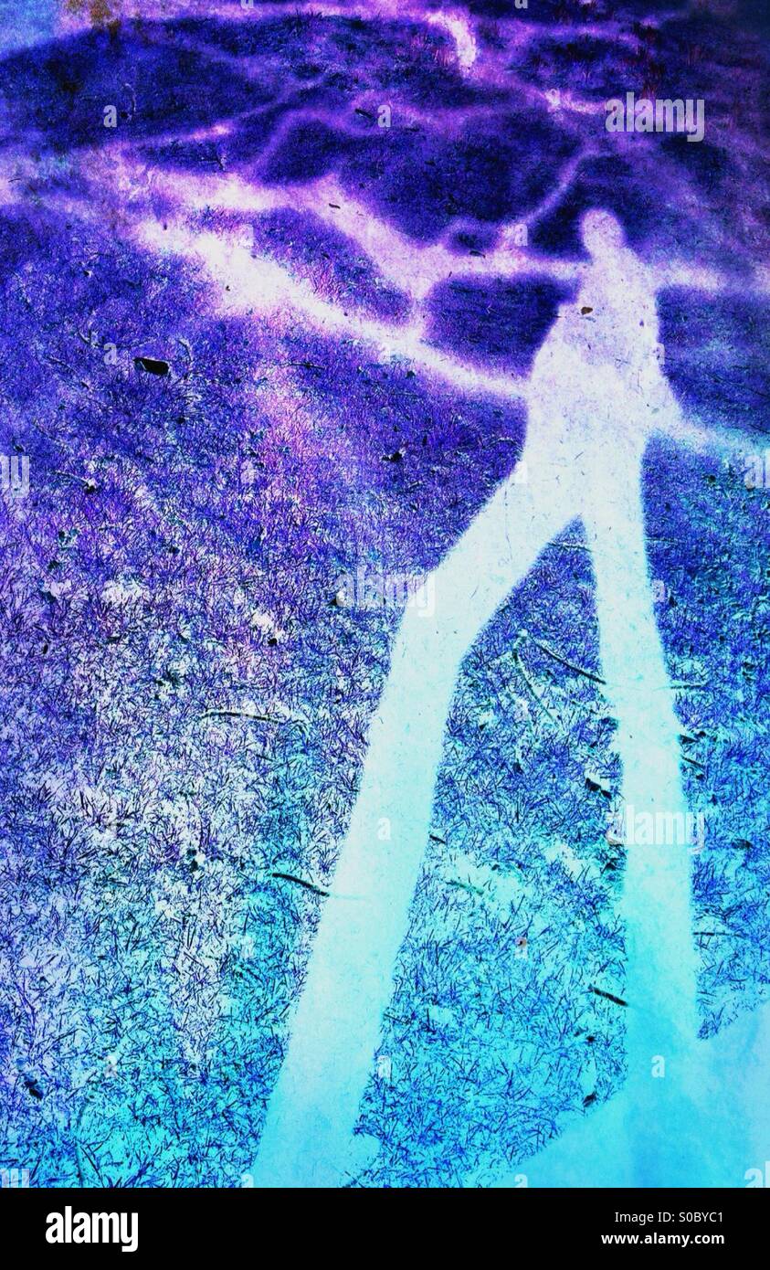 Reflection of a woman - Smartphone Captured Stock Image
