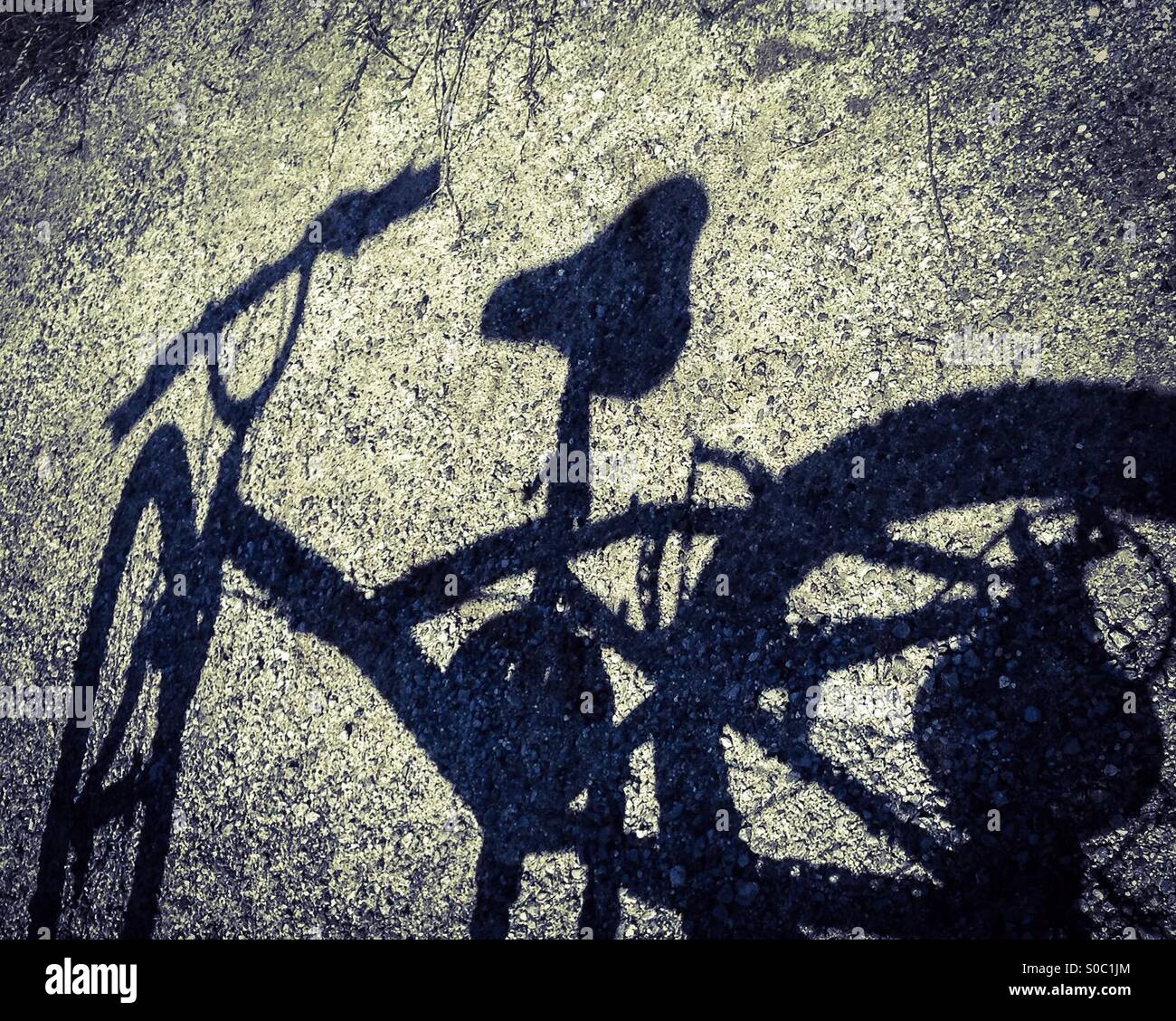 Bike shadowy Stock Photo