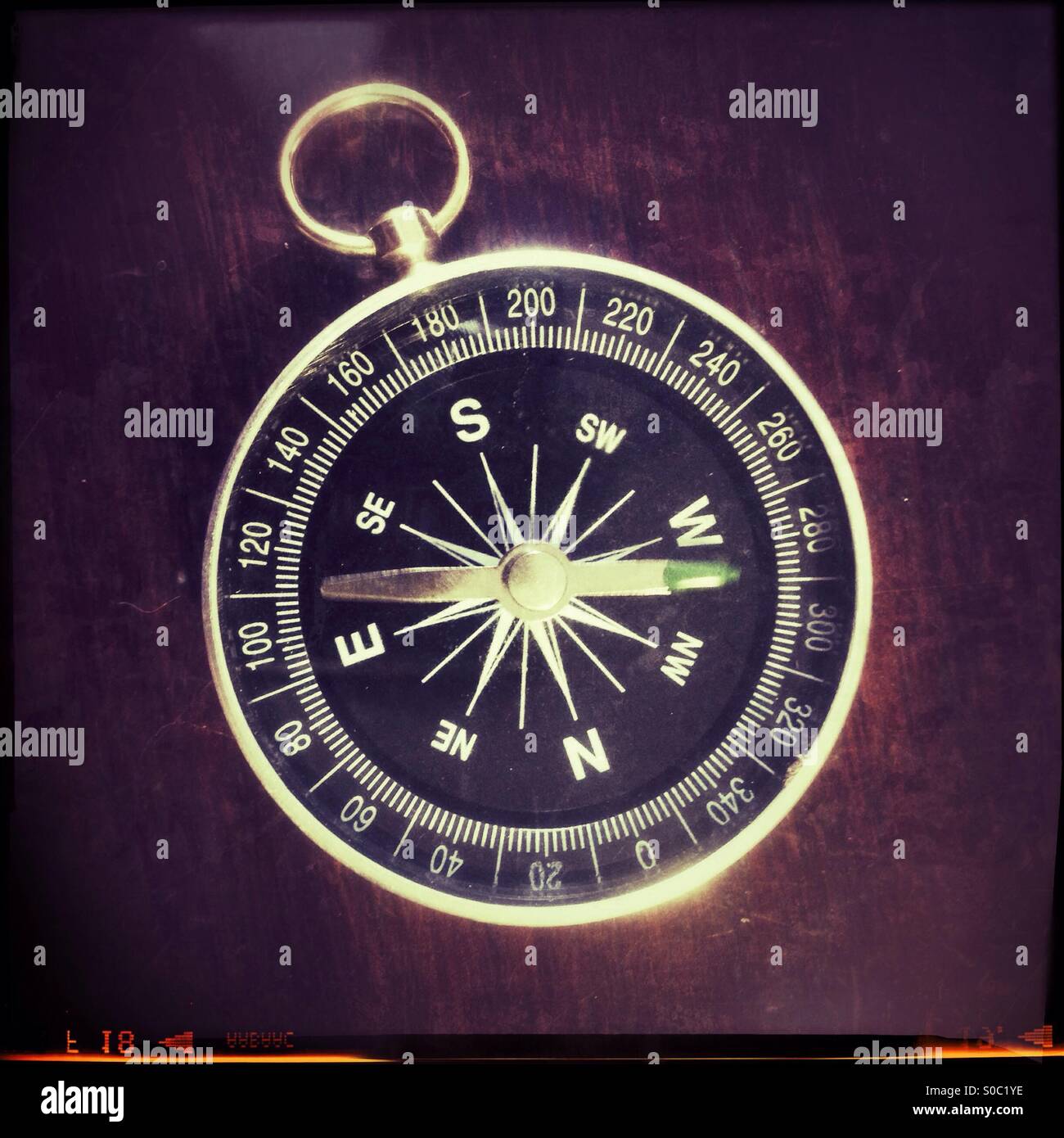 Magnetic compass - Smartphone Captured Stock Image