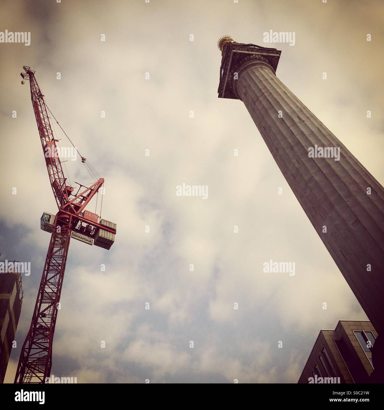 Monument near Embankment in London - Smartphone Captured Stock Image