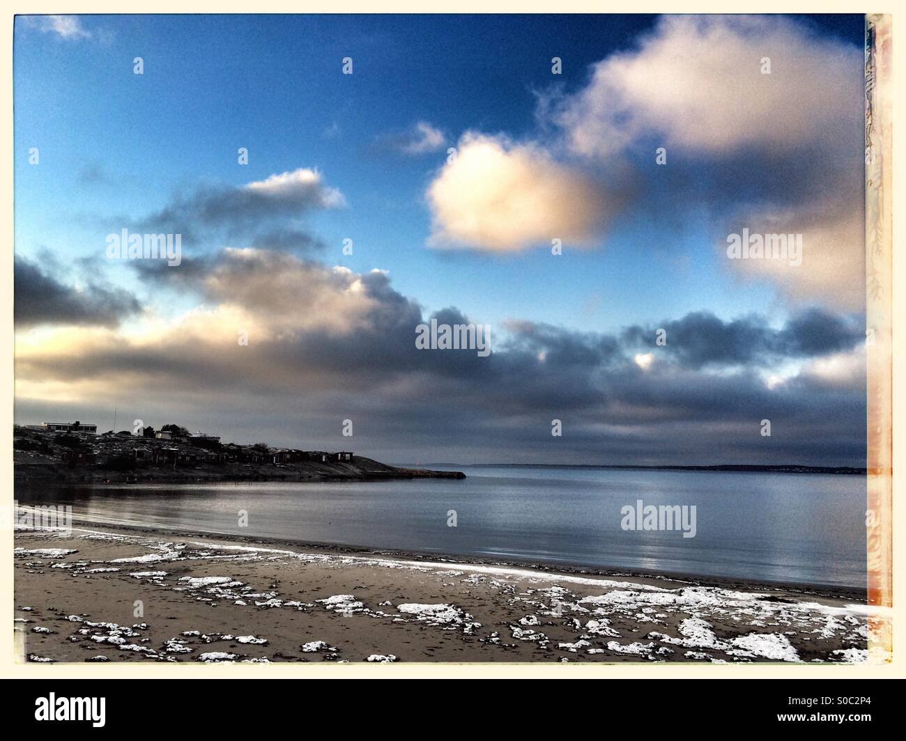 Cloudy sky at sea indicates stormy weather Stock Photo - Alamy