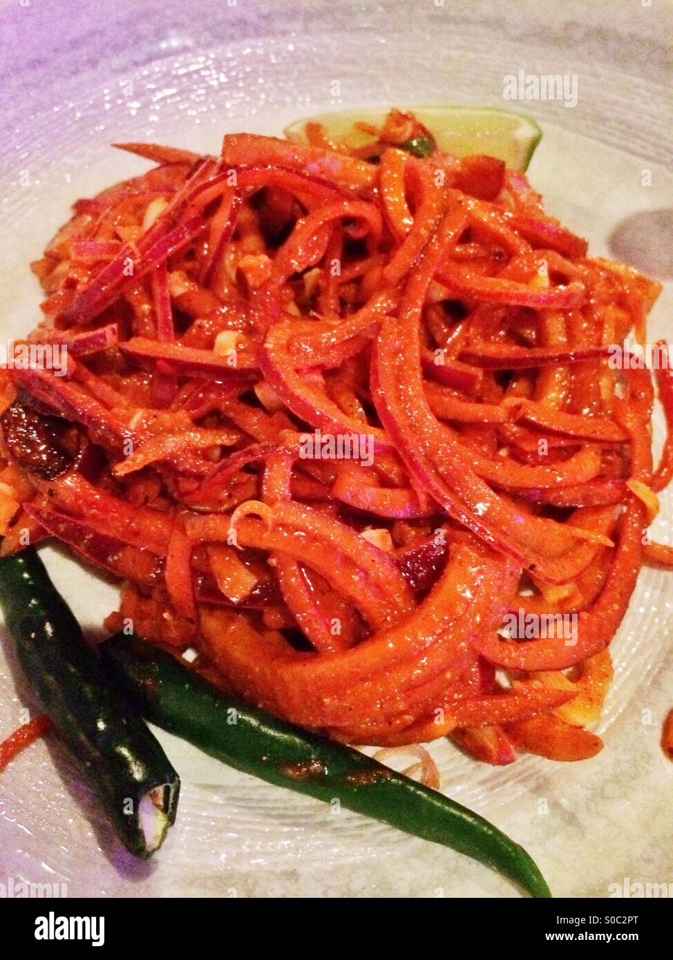 Indian spicy onion appetiser Stock Photo