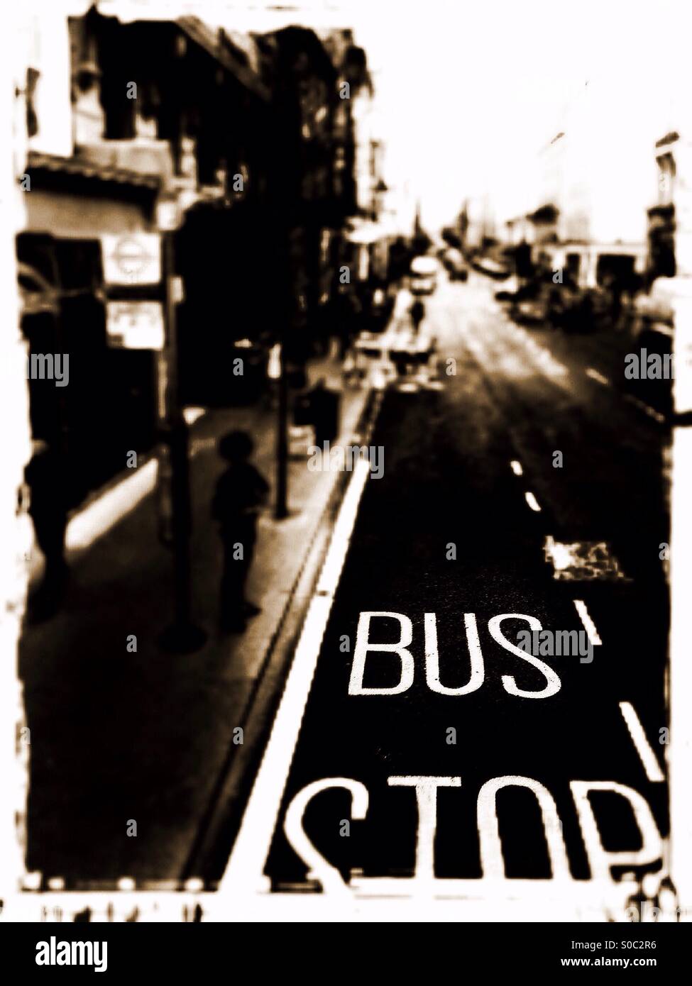 Bus stop, Great Portland Street, City of Westminster, Central London
