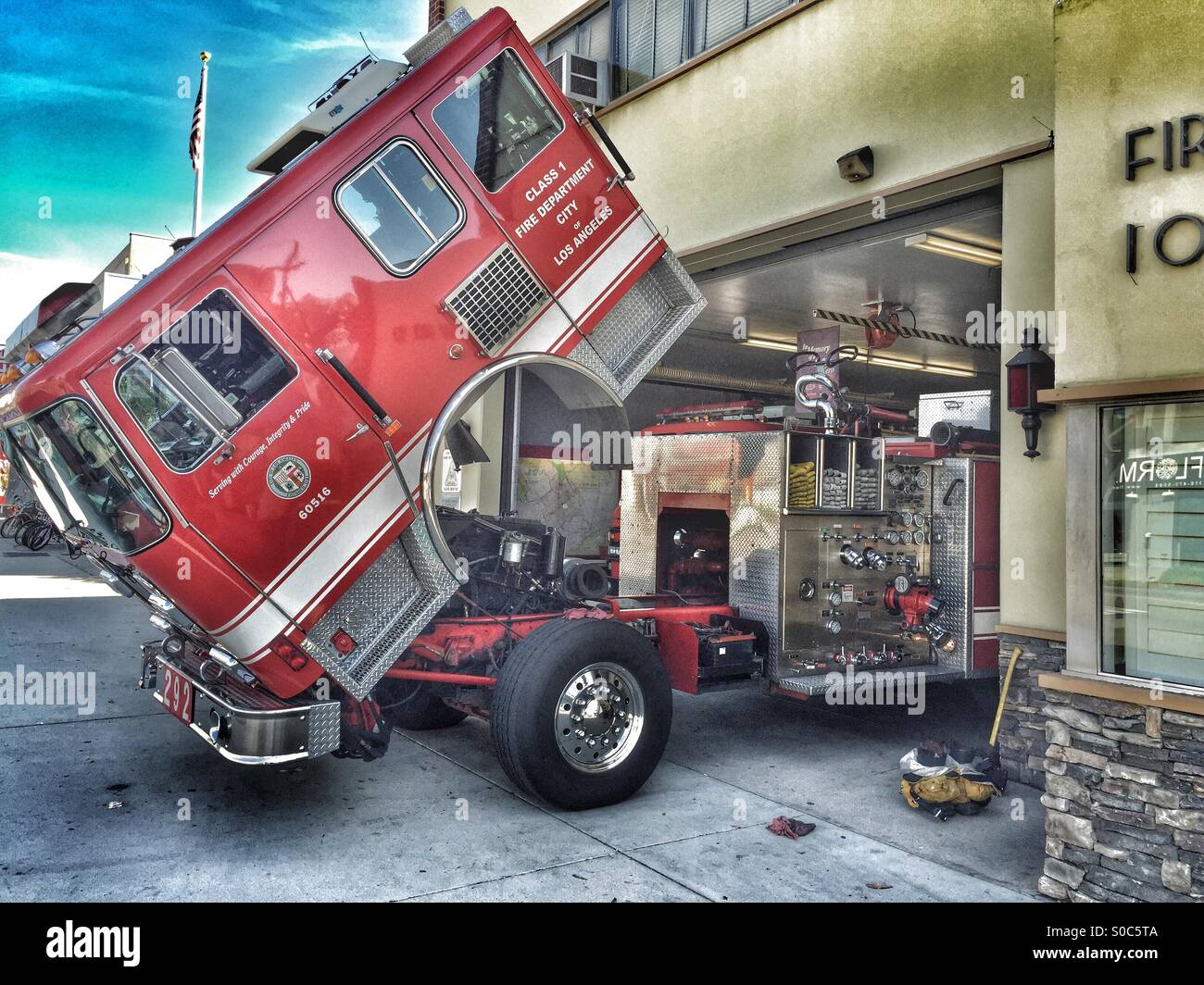 Los Angels Fire Department Stock Photo Alamy