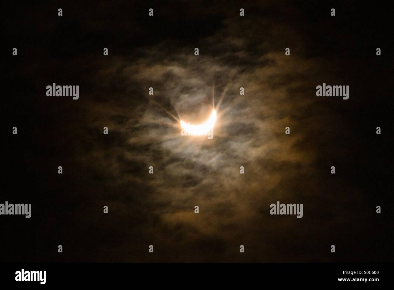 Solar eclipse 2015 Stock Photo