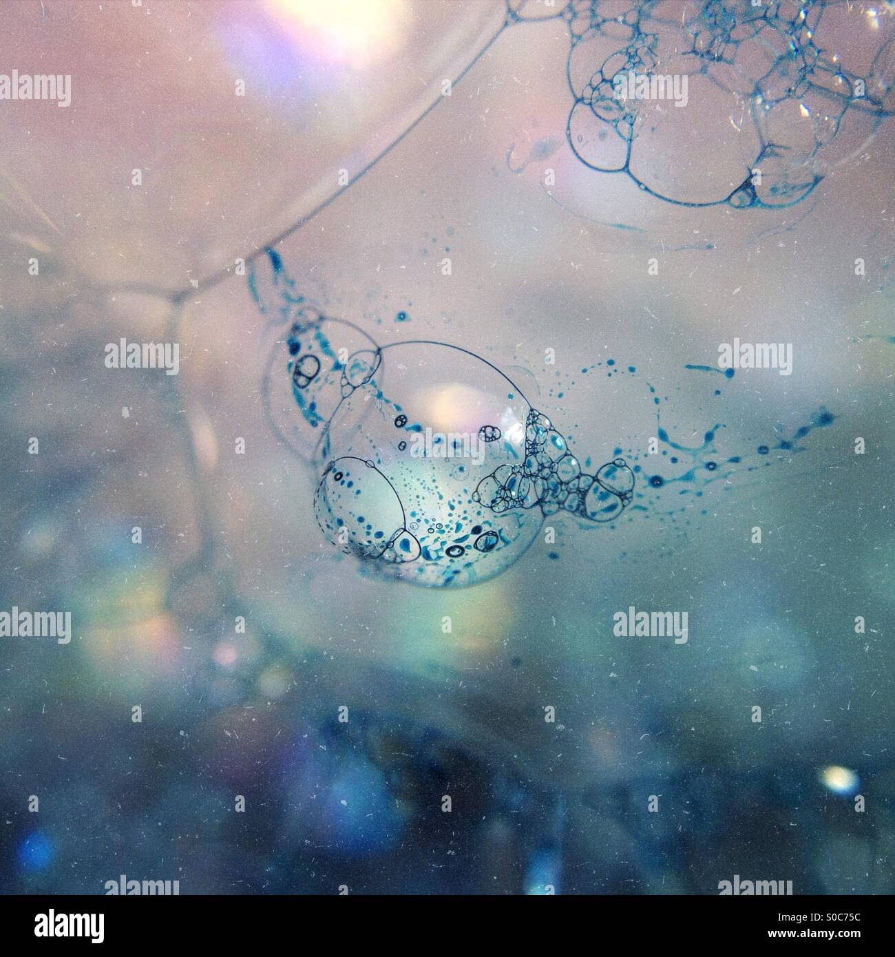Close up of bubbles - Smartphone Captured Stock Image