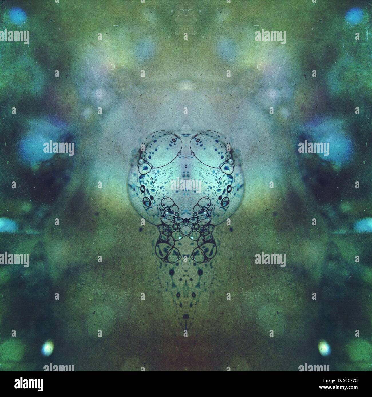 Symmetrical image of bubbles - Smartphone Captured Stock Image