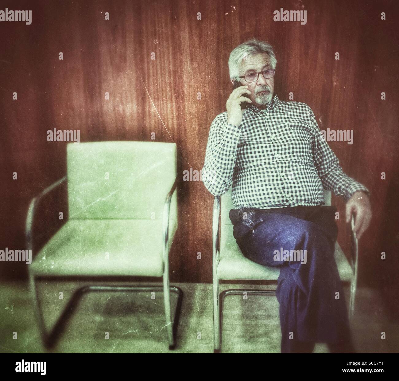 The Man talking by phone Stock Photo