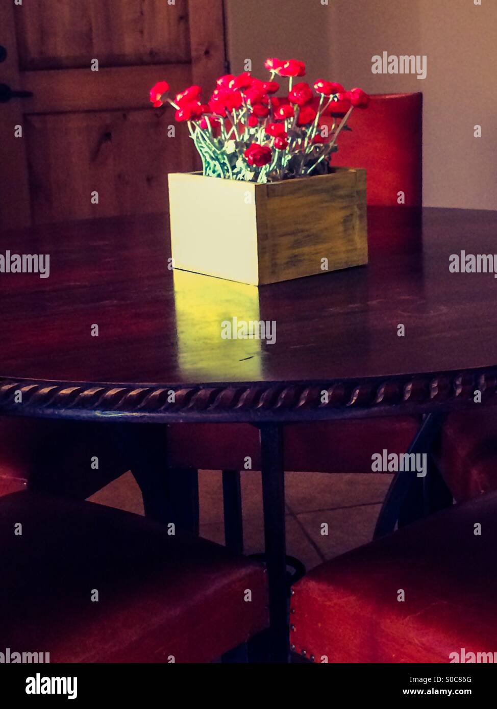 Flowers on table - Smartphone Captured Stock Image