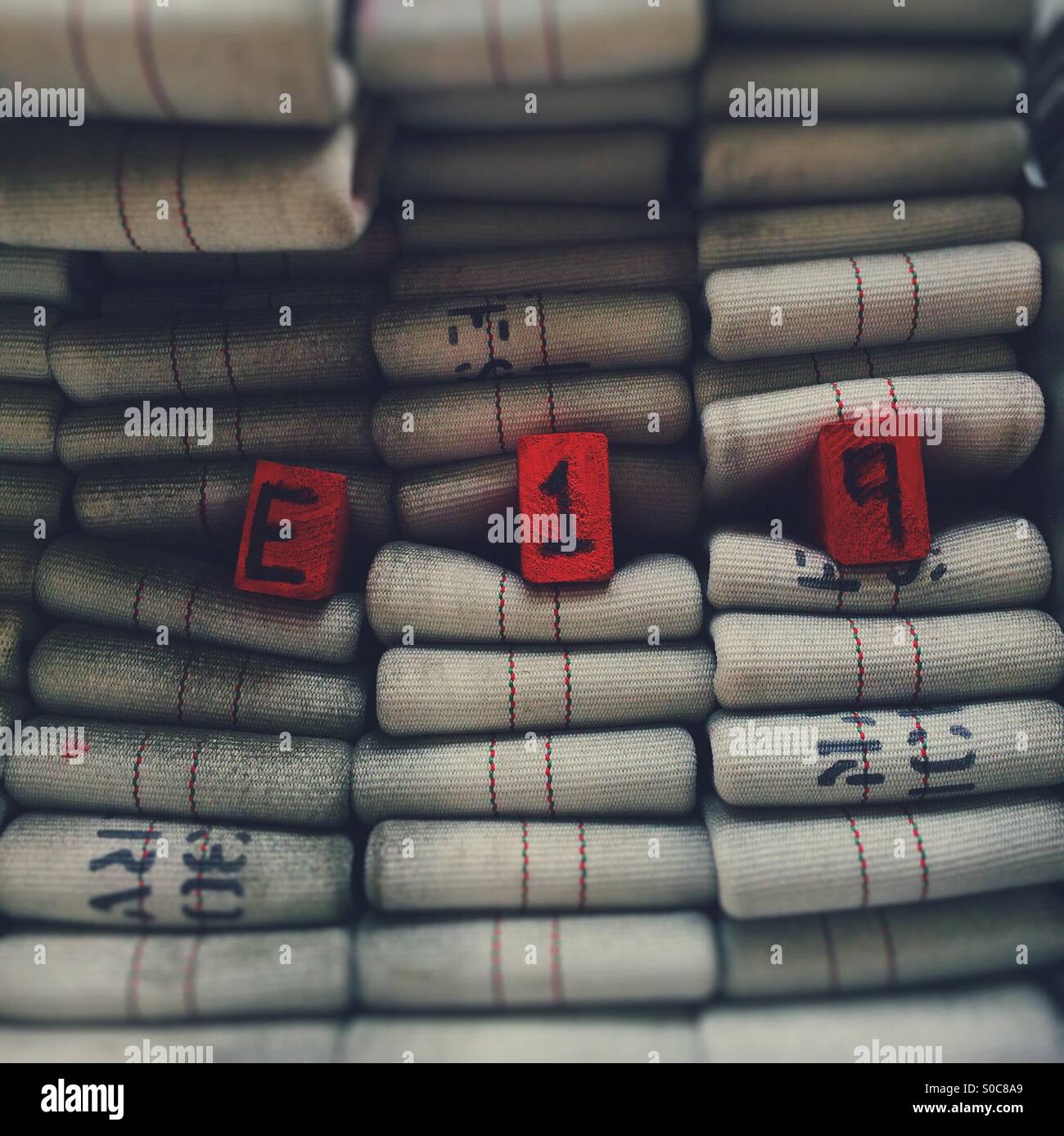 Fire Hose Stored In The Bed Of A Fire Engine With Extra Door