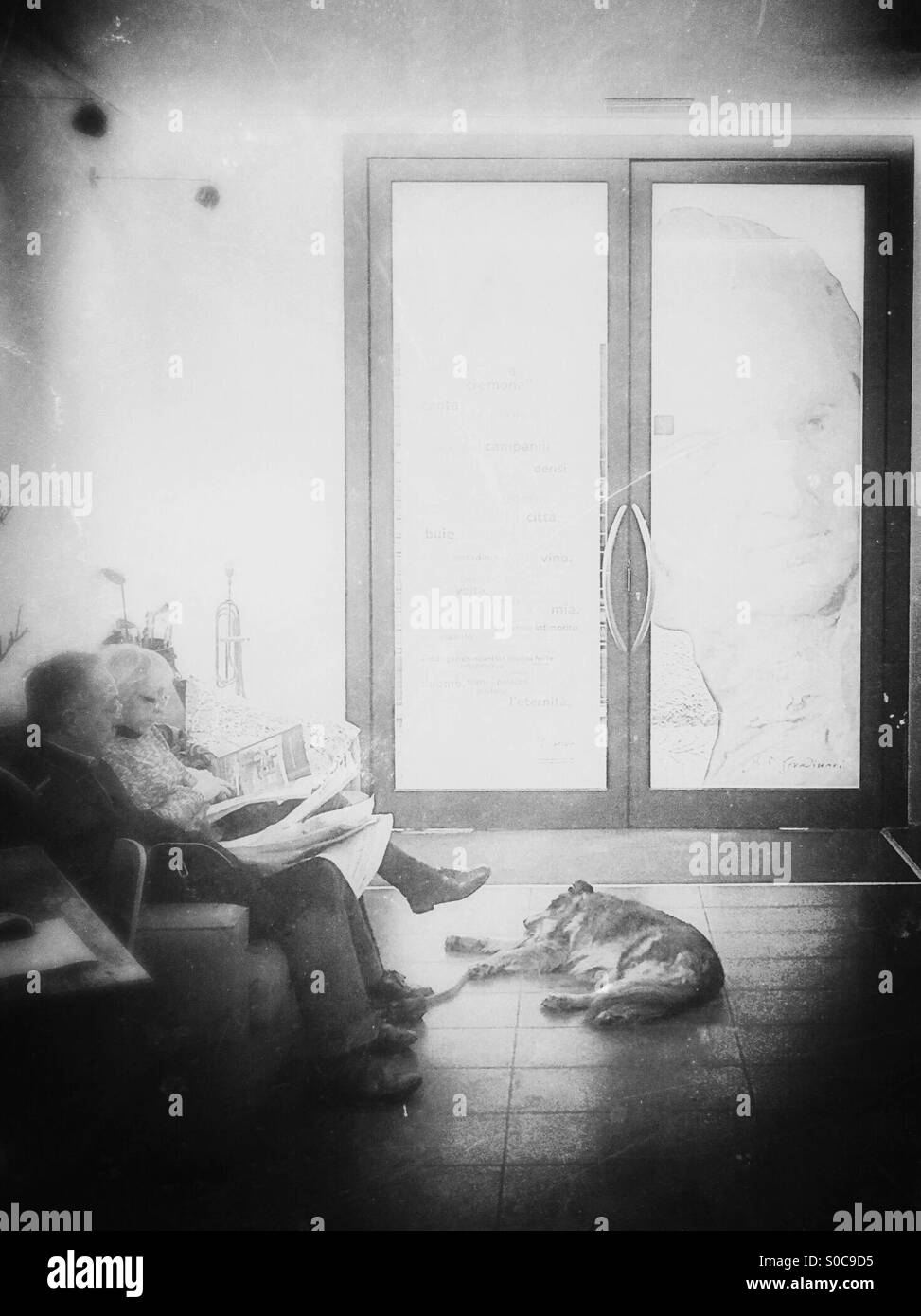 Family Relaxed - Smartphone Captured Stock Image