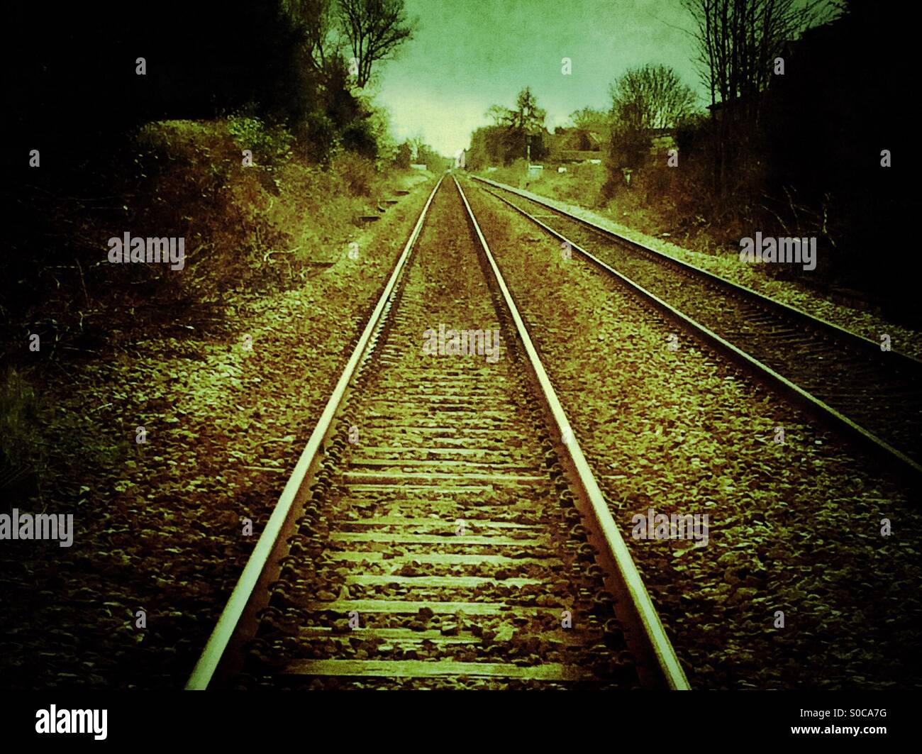 Railway tracks - Smartphone Captured Stock Image