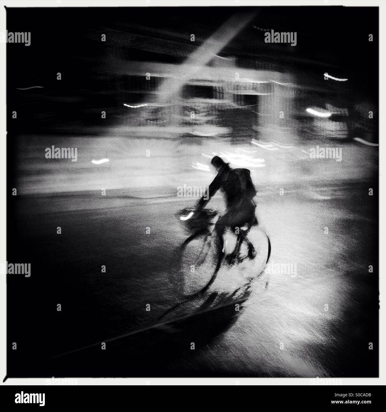 Cyclist in London - Smartphone Captured Stock Image