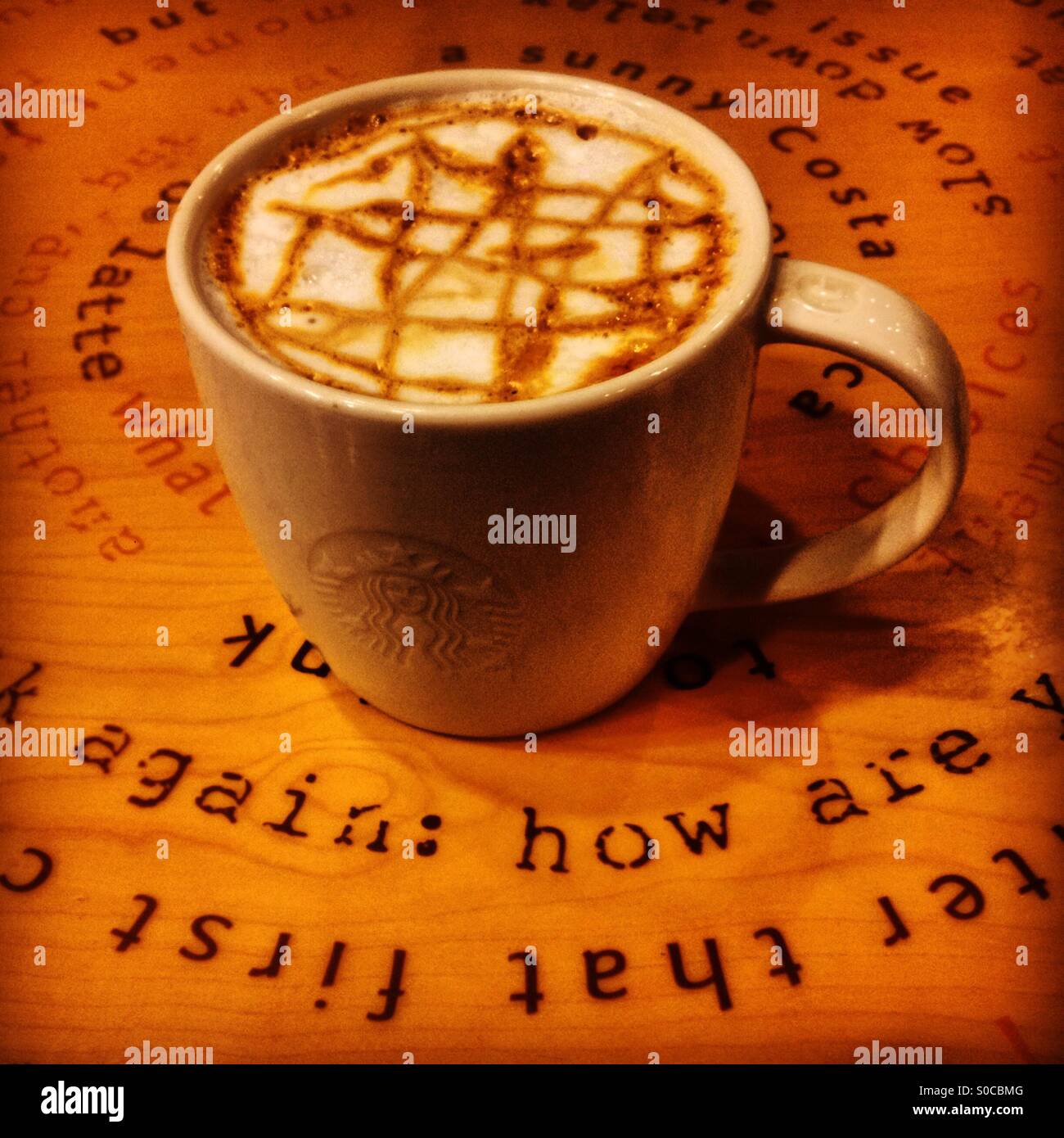 Starbucks cafe latte Stock Photo Alamy