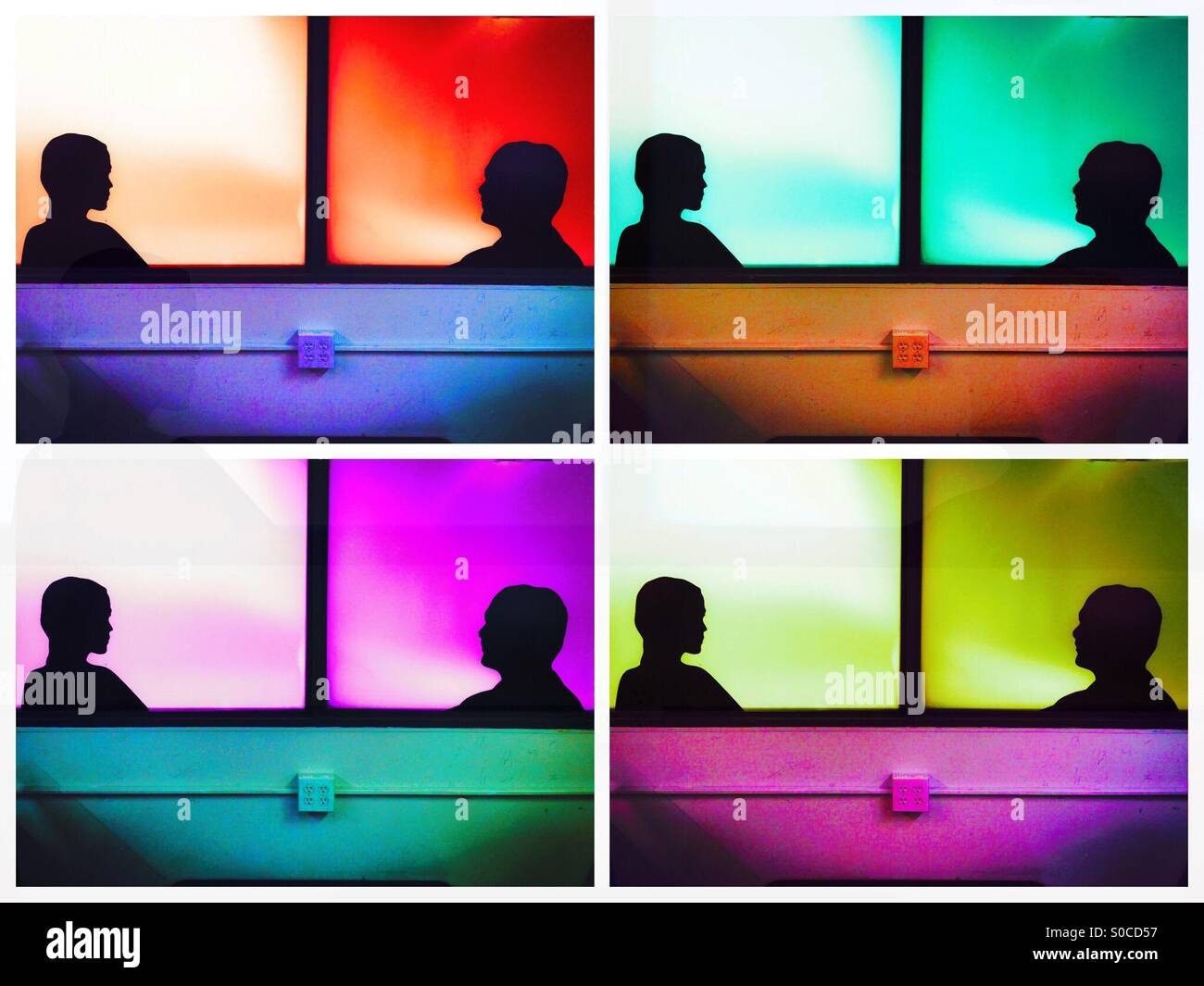 Four way separation - Smartphone Captured Stock Image