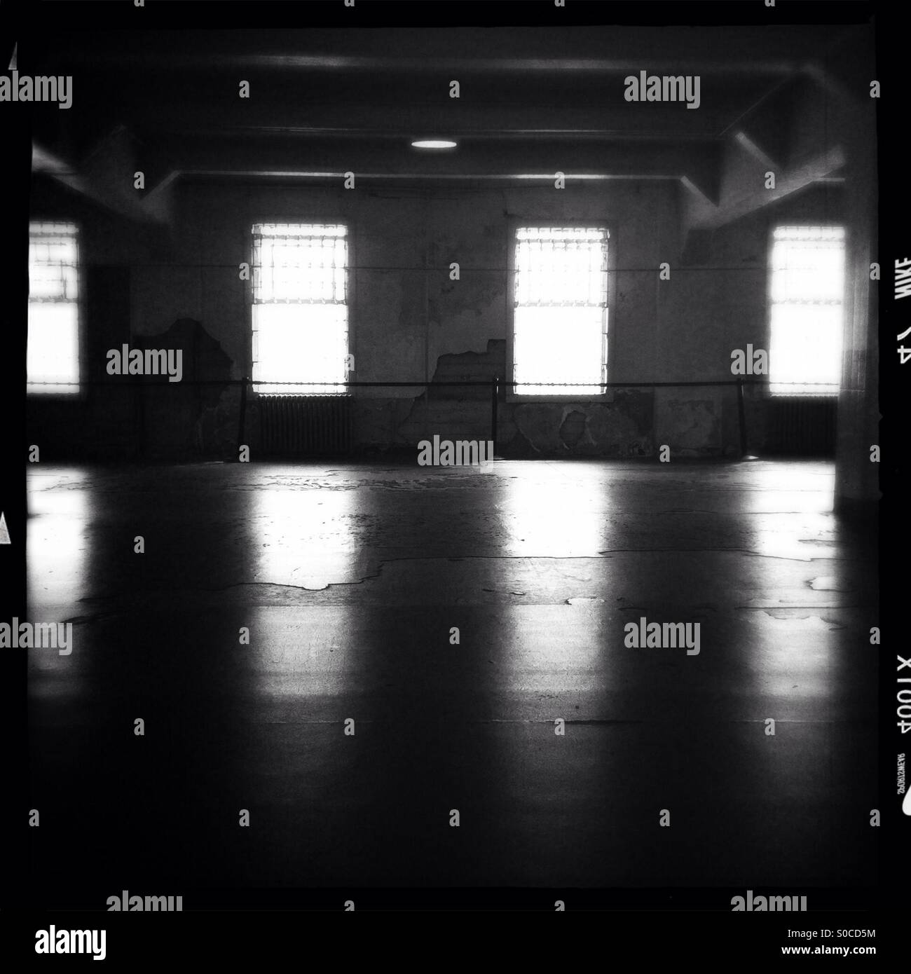 Dining hall in Alcatraz prison, Alcatraz , San Francisco - Smartphone Captured Stock Image