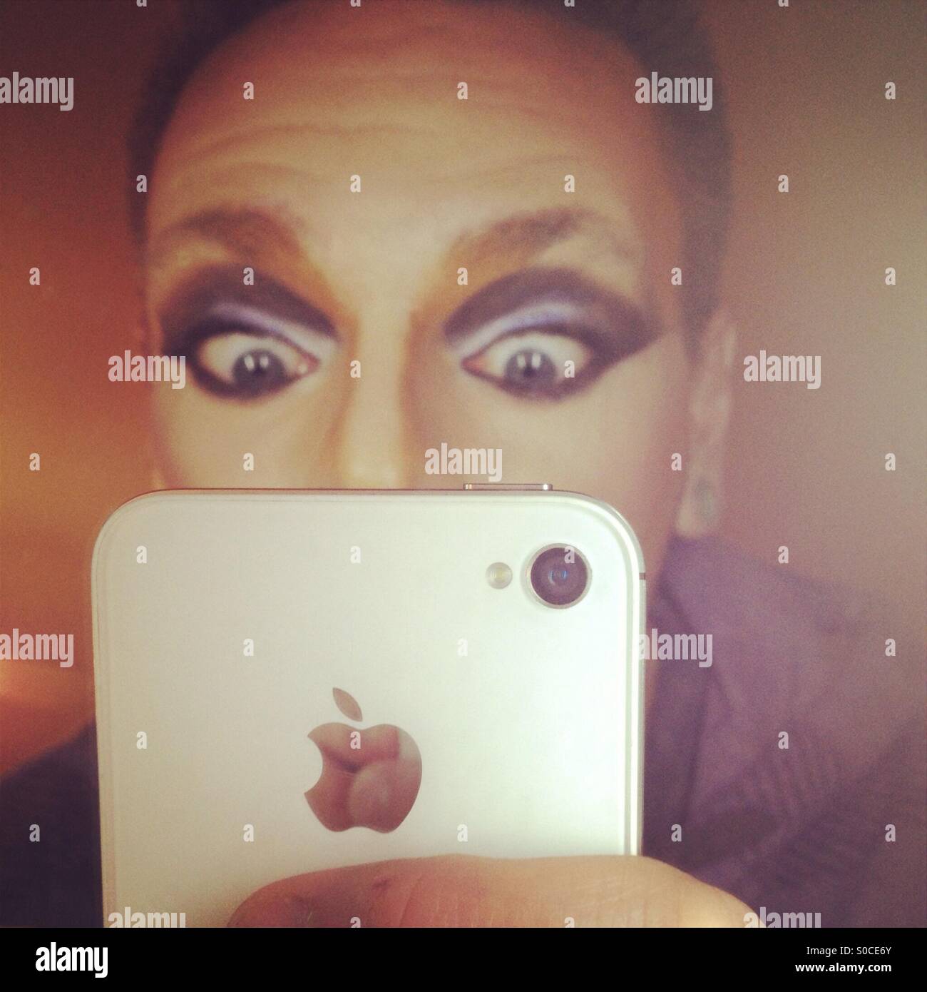 Drag queen getting ready Stock Photo Alamy