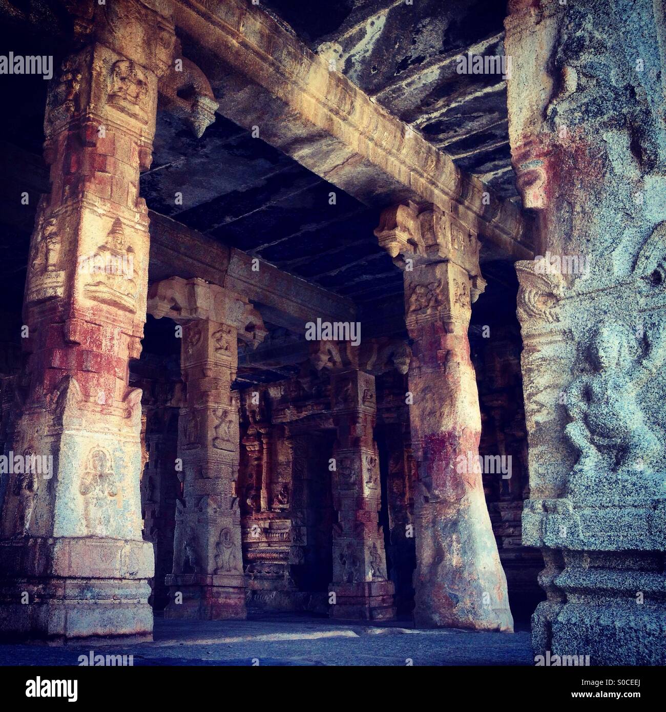 Temple carvings - Smartphone Captured Stock Image