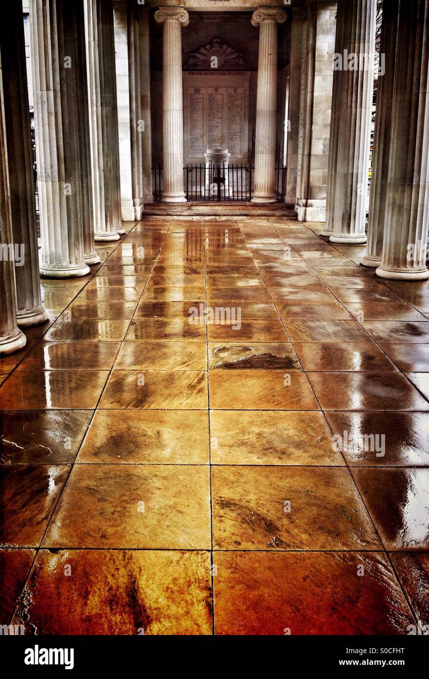 Southport war memorial on a rainy day - Smartphone Captured Stock Image