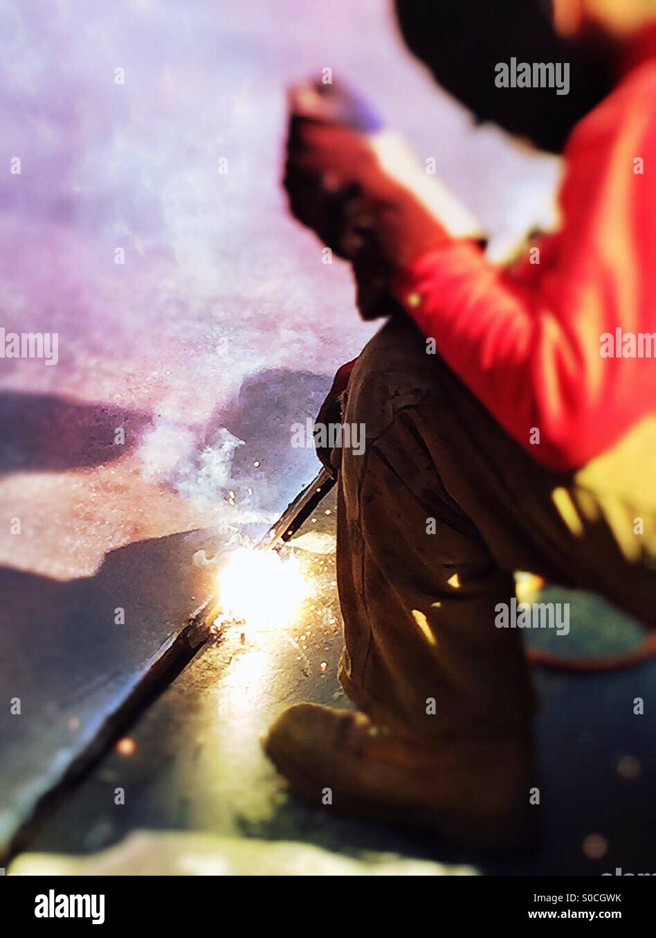 Welder - Smartphone Captured Stock Image