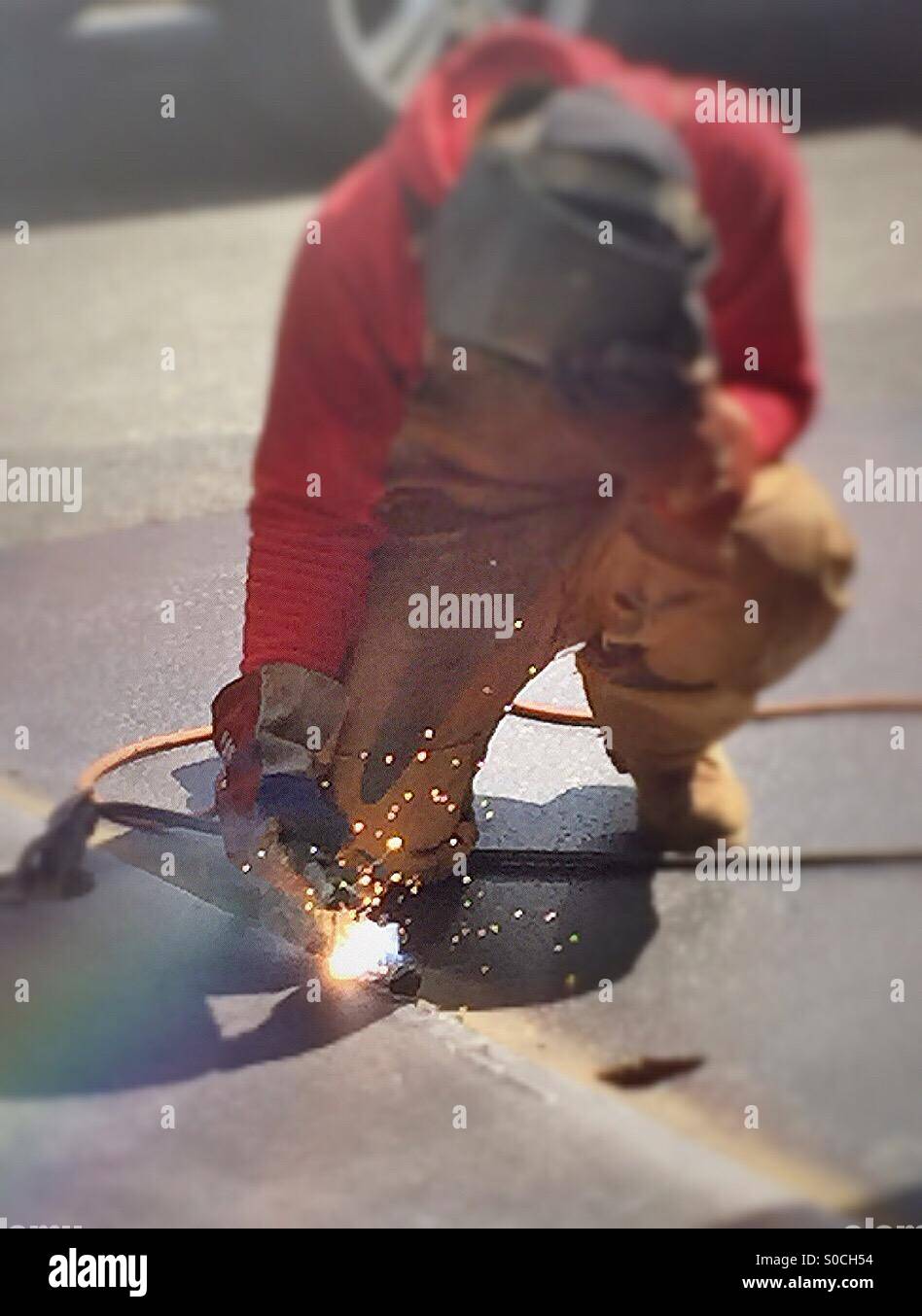 Welder - Smartphone Captured Stock Image