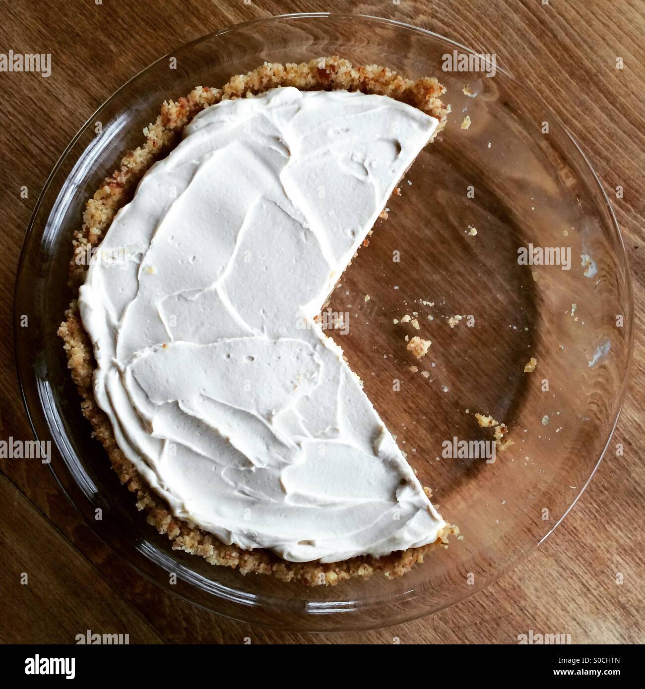 Gluten free, raw and vegan, this 'cheesecake' has no refined sugar or white flour or dairy. - Smartphone Captured Stock Image