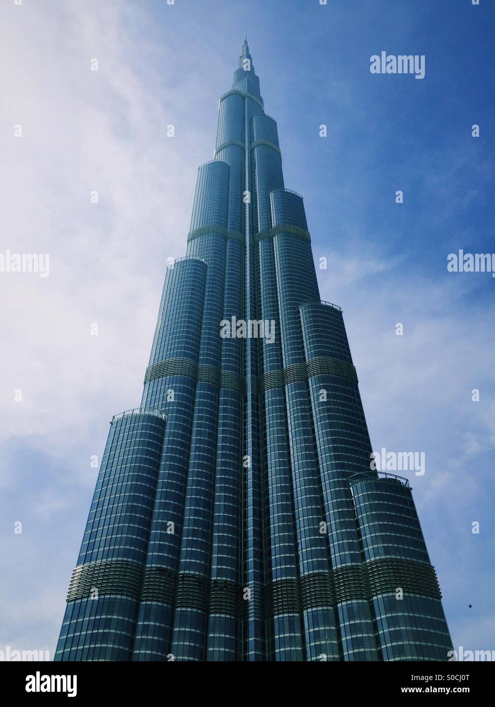 Burj Khalifa in Dubai, the worlds tallest building. - Smartphone Captured Stock Image