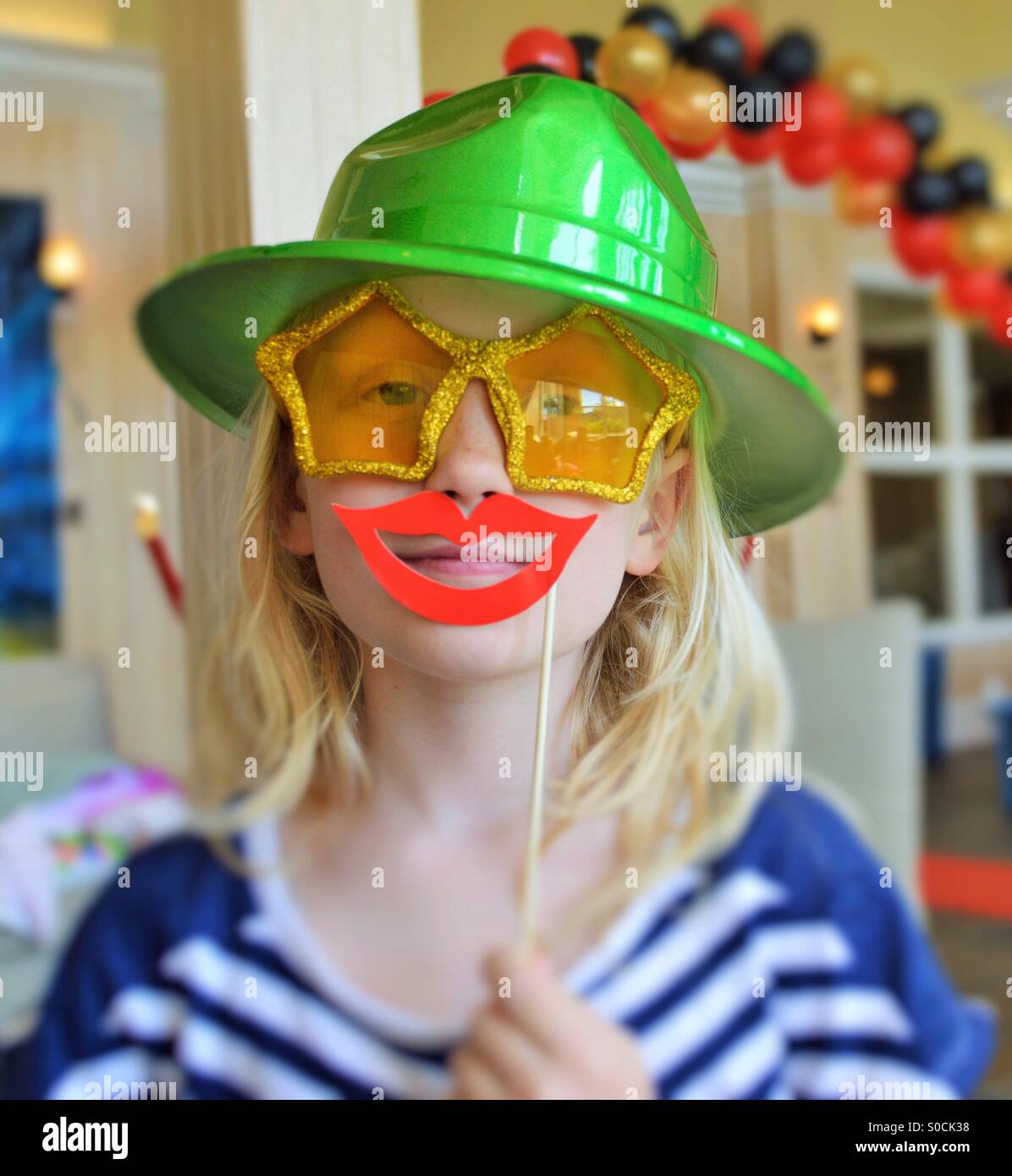 Girl in Disguise Stock Photo Alamy