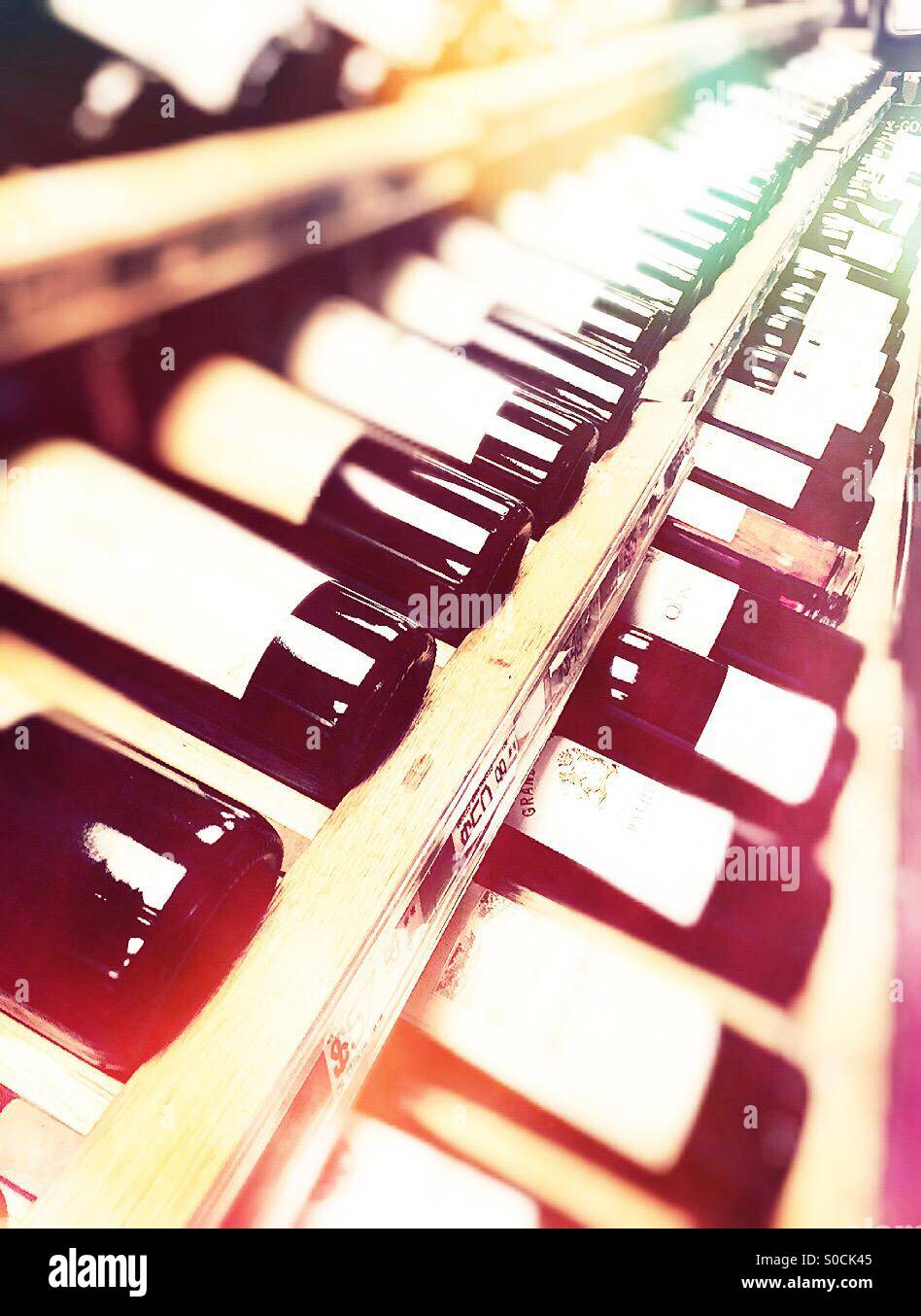 Wine bottles - Smartphone Captured Stock Image